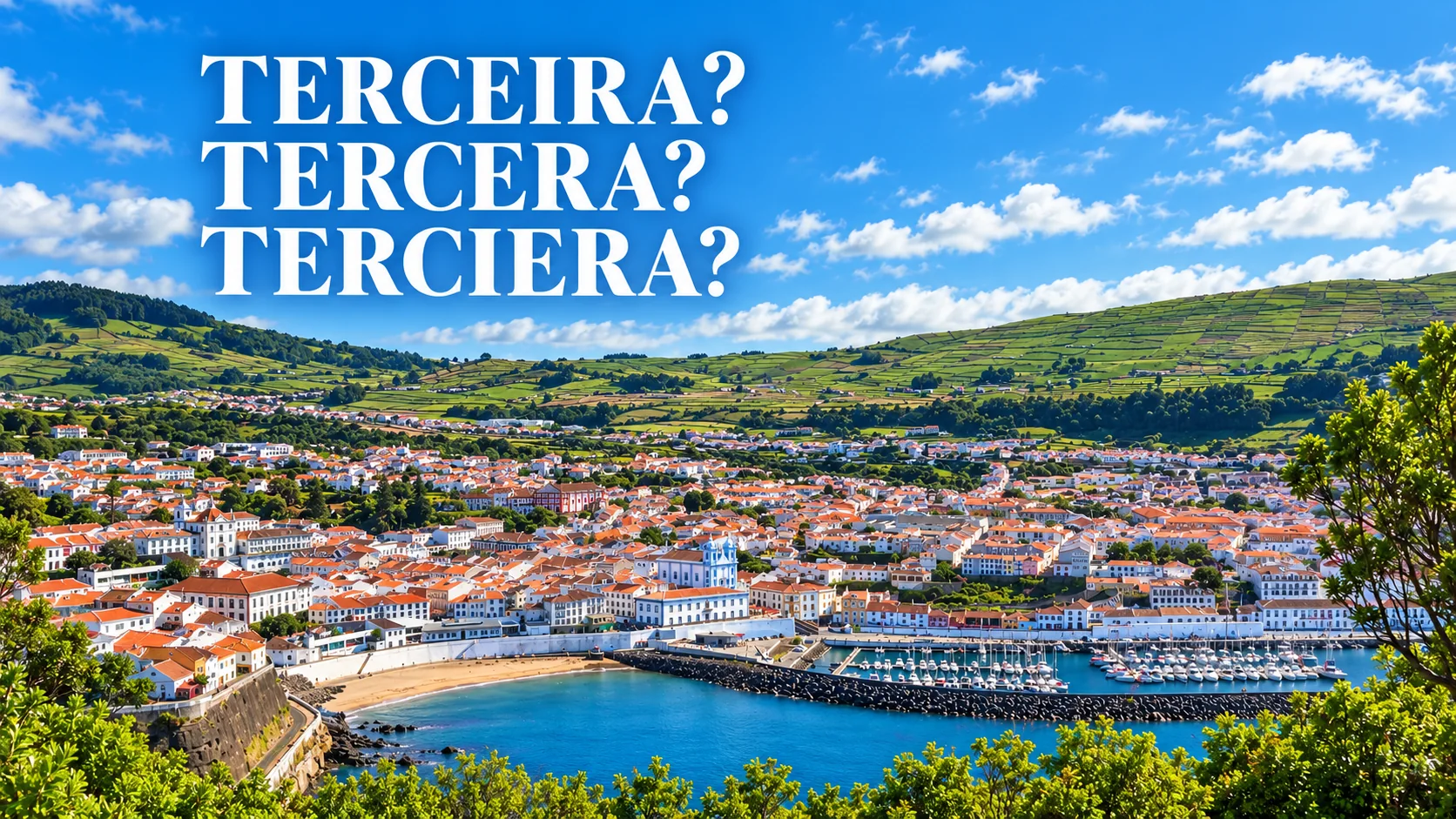 How to pronounce Terceira Island, with common variations Tercera and Terciera over Angra do Heroísmo